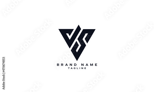 JS, SJ, Abstract initial monogram letter alphabet logo design