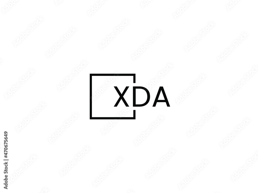 XDA letter initial logo design vector illustration XDA letter initial logo design vector illustration