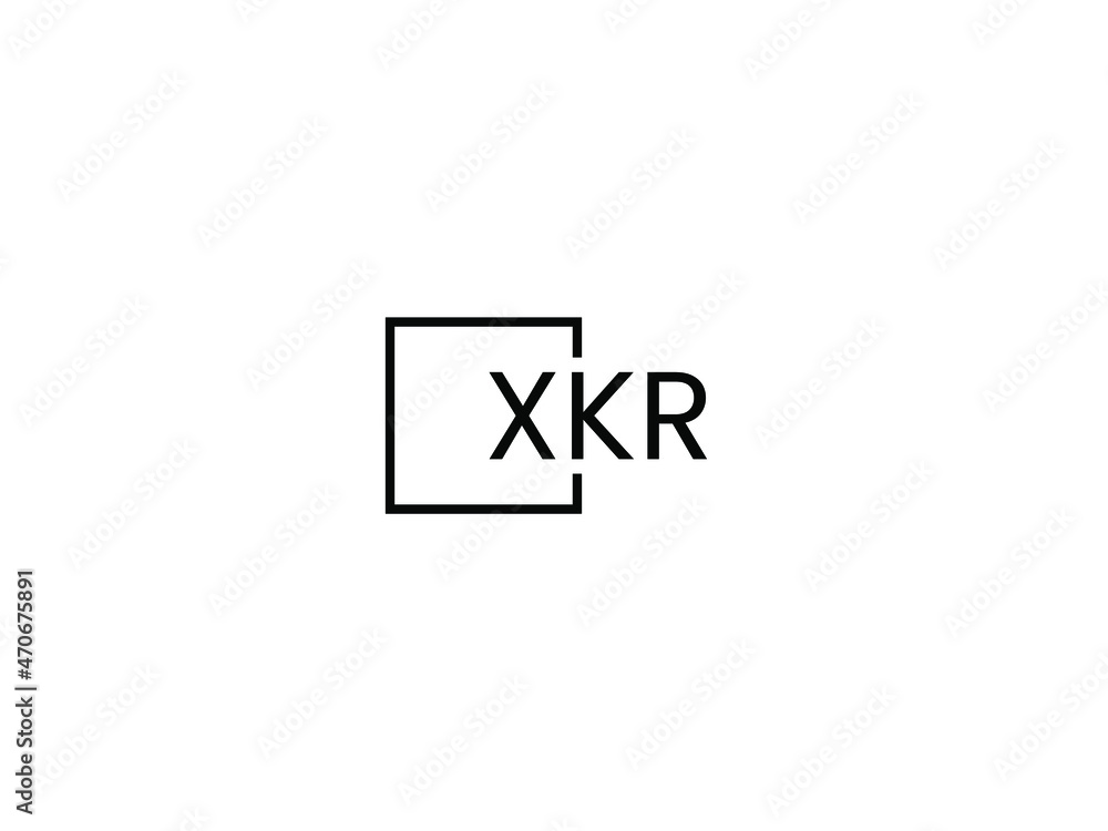 Obraz premium XKR letter initial logo design vector illustration