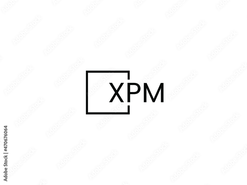XPM letter initial logo design vector illustration