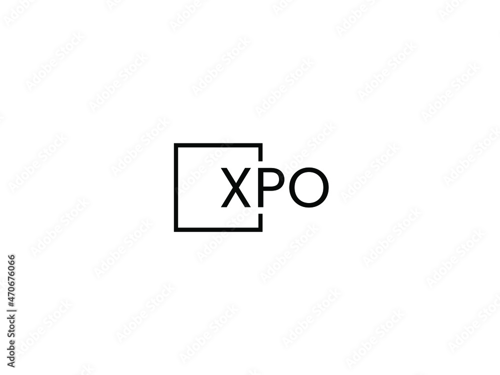 Fototapeta premium XPO letter initial logo design vector illustration