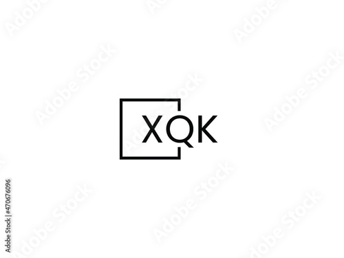 XQK letter initial logo design vector illustration