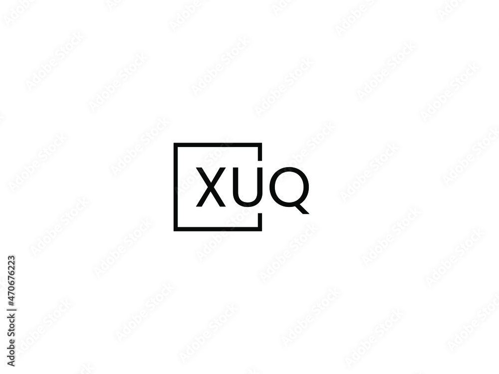 Obraz premium XUQ letter initial logo design vector illustration