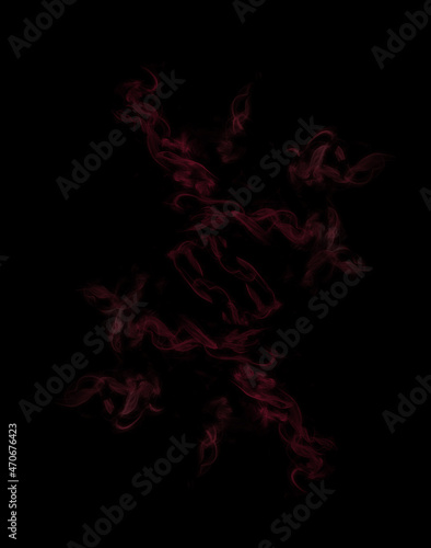 red smoke explosion on black background pattern mock up concept