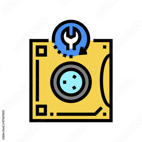 tape backup restore services color icon vector. tape backup restore services sign. isolated symbol illustration