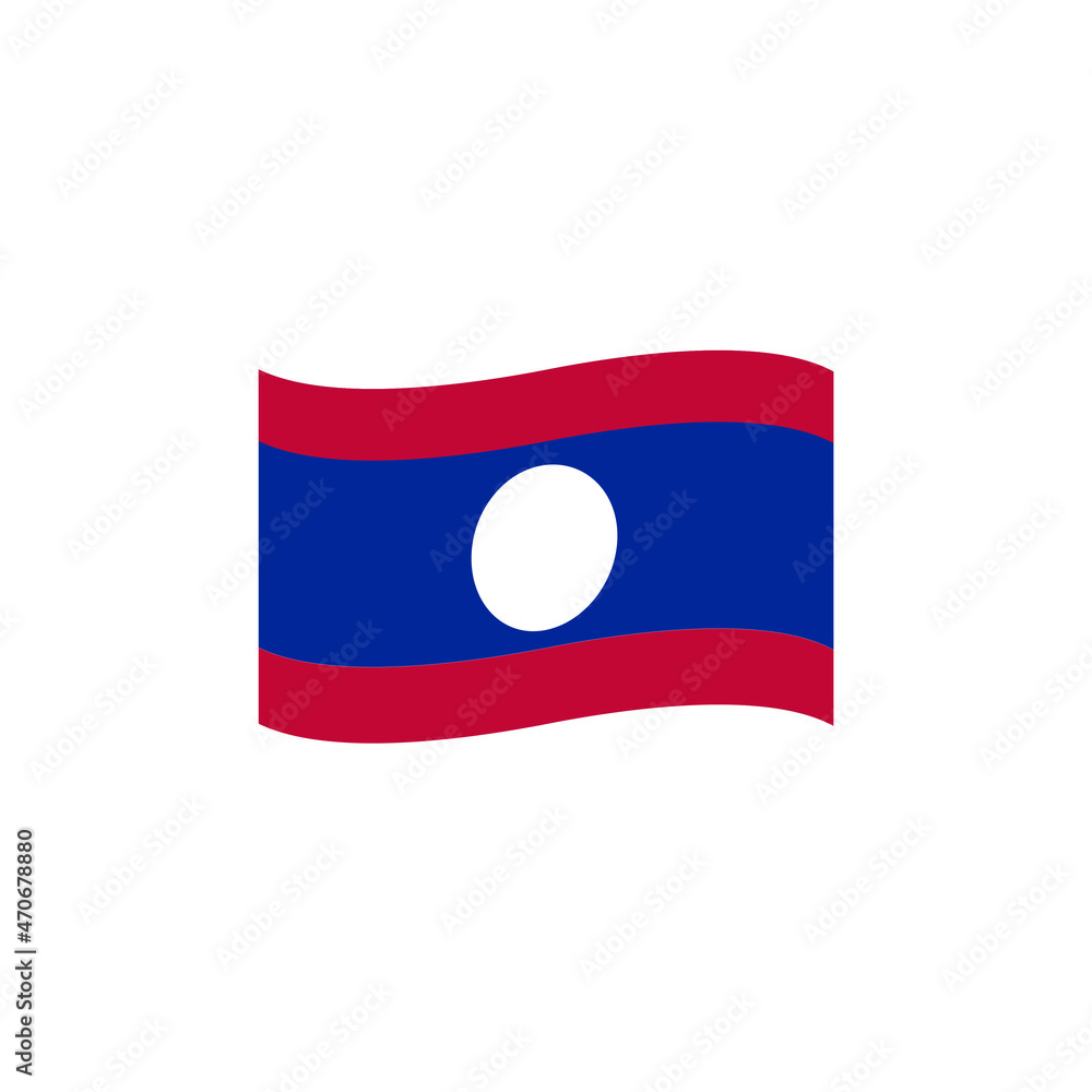 Flag of Laos emoji vector Flag of Laos emoji vector