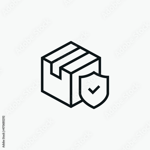 Delivery Package Insurance vector sign icon