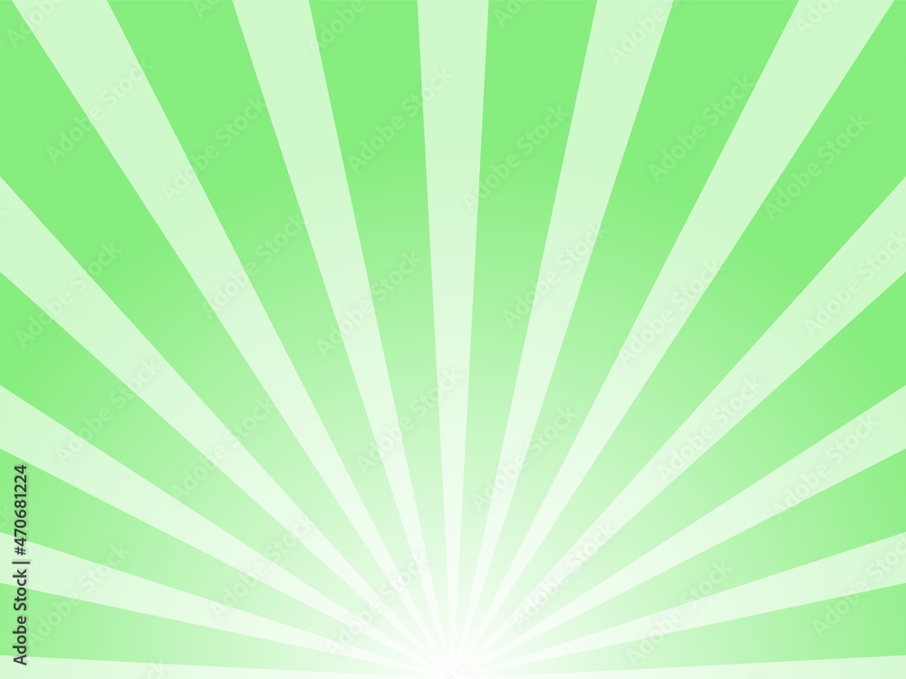 緑色の放射状の線