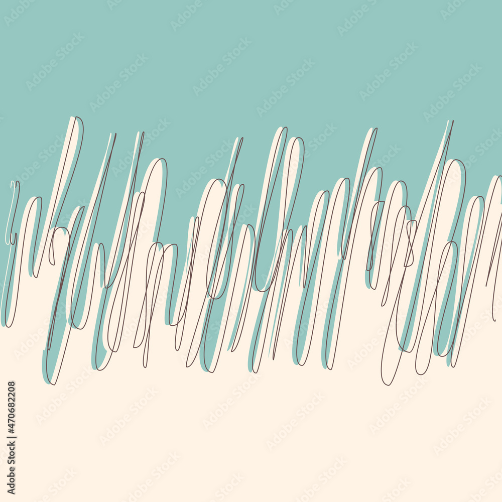 Abstract bicolor background with doodles in the center illustration. Abstract bicolor background with doodles in the center illustration.
