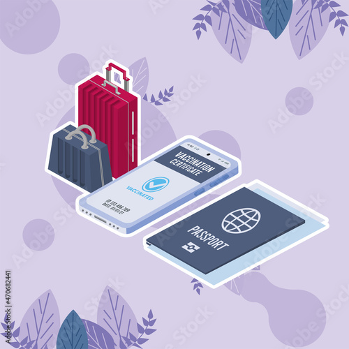 vaccine passport and smartphone