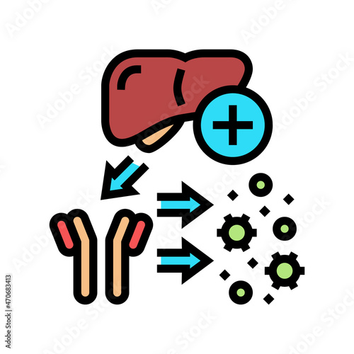 complement system color icon vector. complement system sign. isolated symbol illustration