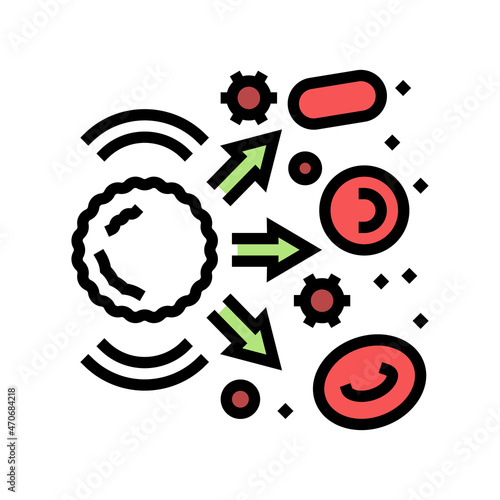 hypersensitivity blood color icon vector. hypersensitivity blood sign. isolated symbol illustration