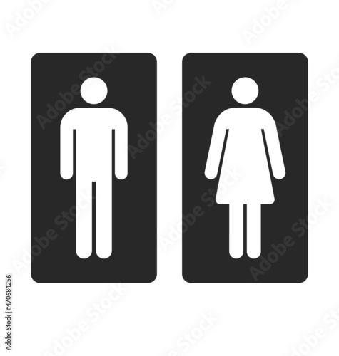 classic restroom toilet symbols inverted
