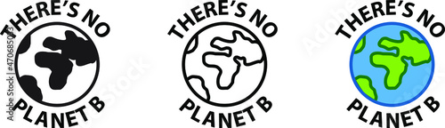 there is no planet B, climate change icon , vector illustration