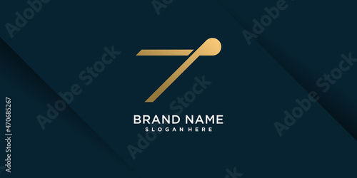 Logo icon with number seven with creative concept Premium Vector part 8