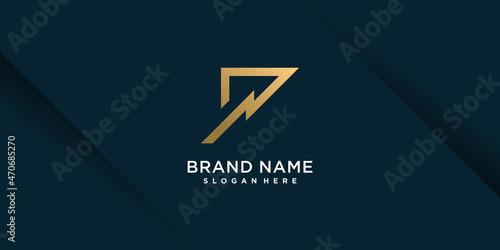 Logo icon with number seven with creative concept Premium Vector part 10