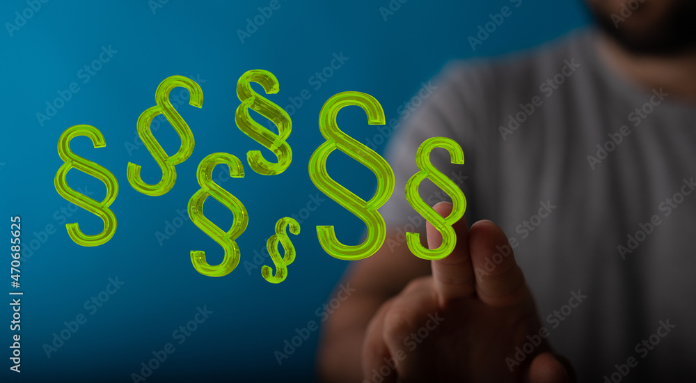 Fototapeta premium Viele Paragraphenzeichen.