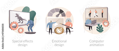 Graphic design studio abstract concept vector illustrations.