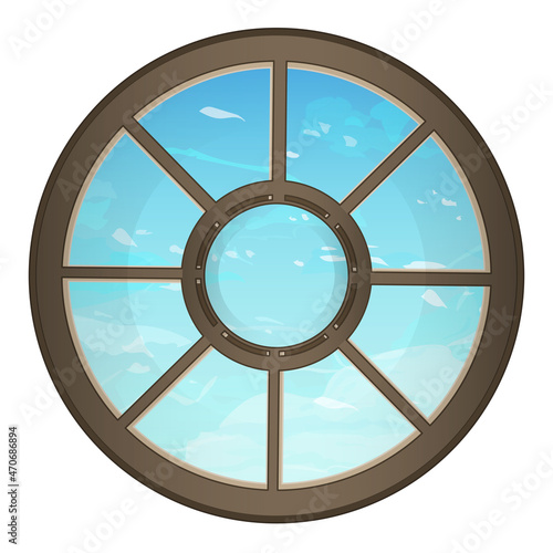 Beautiful rounded window vector background