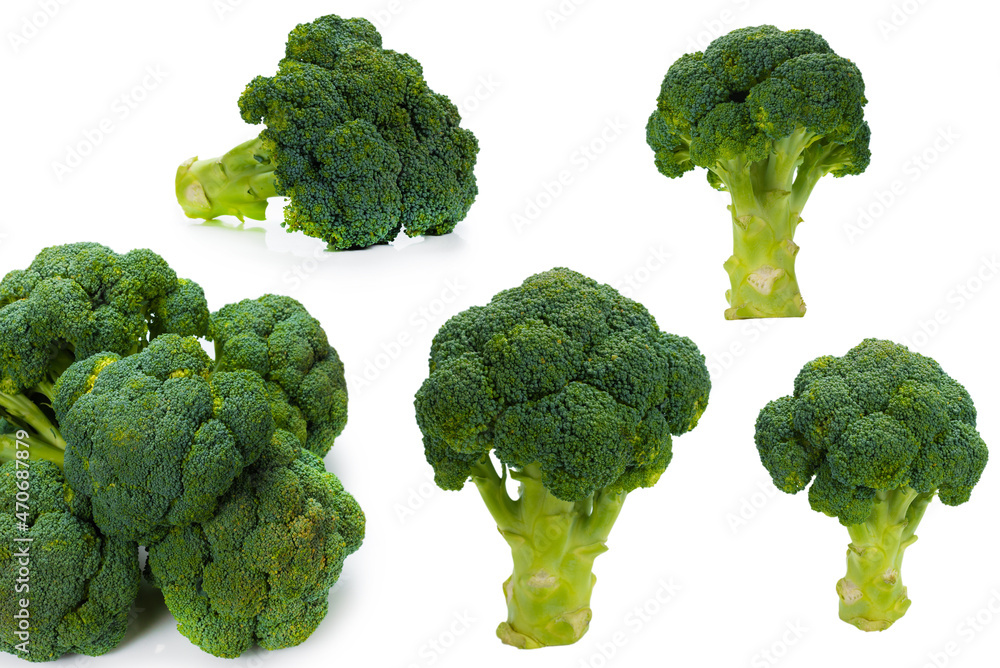 Fresh tasty broccoli isolated on white background. Fresh tasty broccoli isolated on white background.