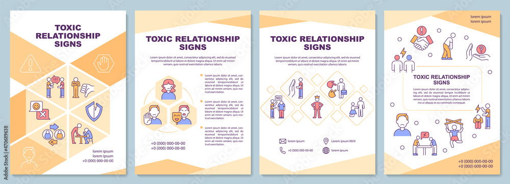 Toxic Relationship Signs Brochure Template Define Domestic Abuse 