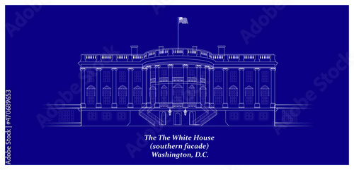White House - detailed vector illustration photo