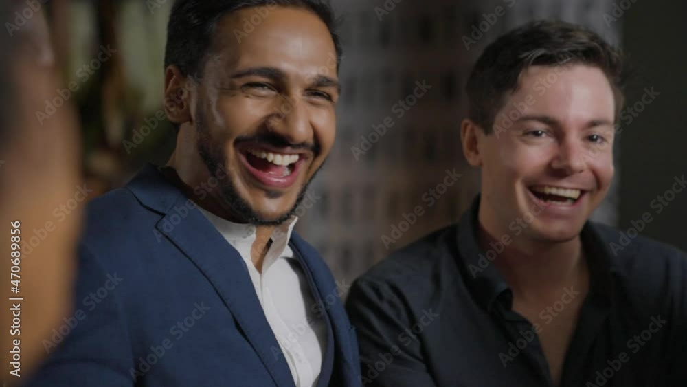 Tracking Shot of Friends Laughing and Talking In a Bar Tracking Shot of Friends Laughing and Talking In a Bar