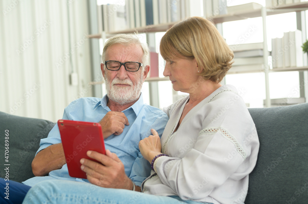 Caucasian senior elderly people are Video call with Doctor , Telehealth , health care technology concept. Caucasian senior elderly people are Video call with Doctor , Telehealth , health care technology concept.