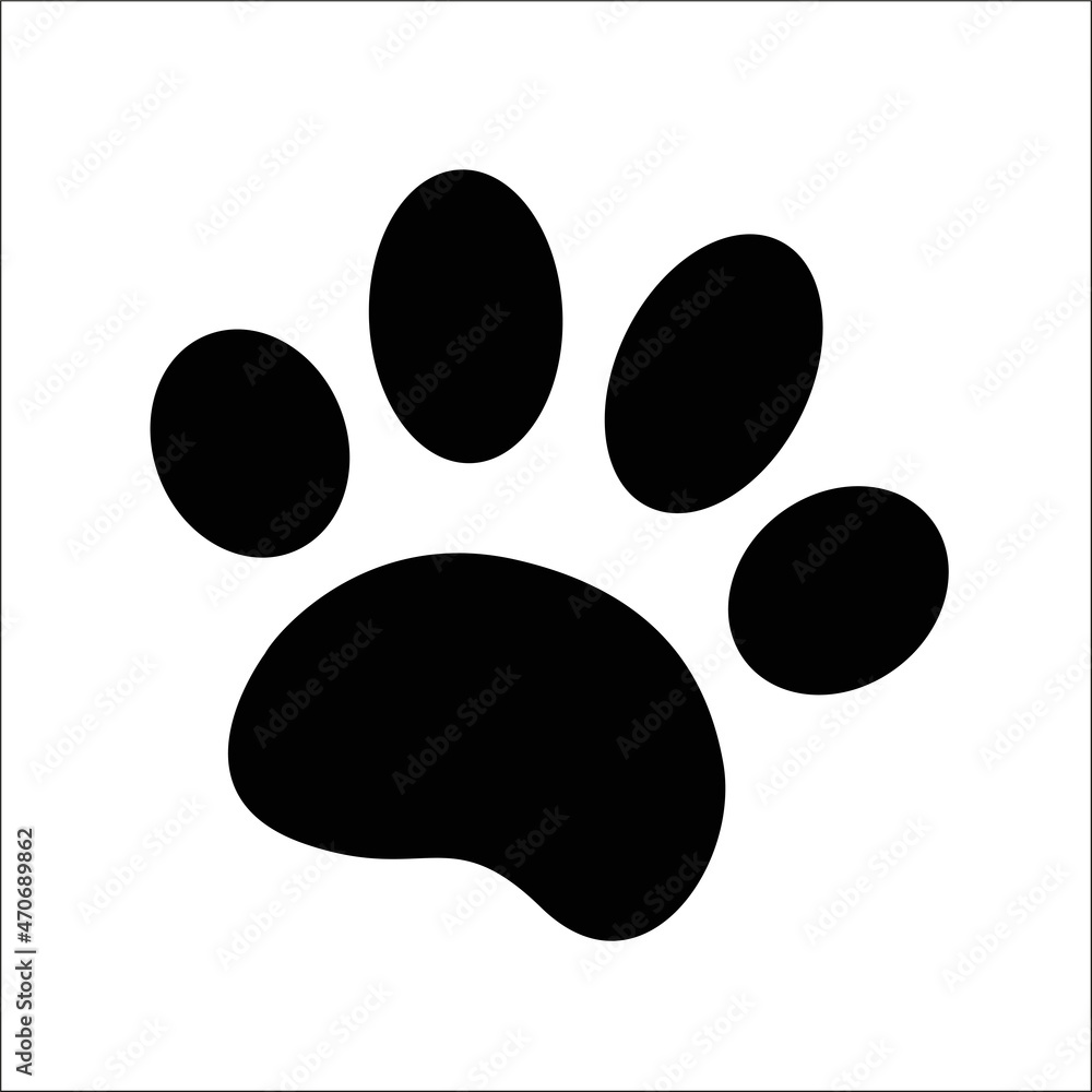 Animal paw print sign symbol icon design element. Animal paw print sign symbol icon design element.