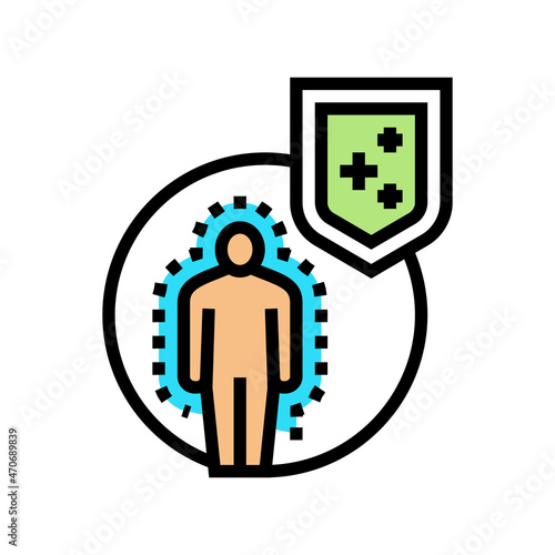 body immunity defense color icon vector. body immunity defense sign. isolated symbol illustration