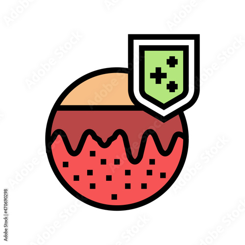 skin immunity defense color icon vector. skin immunity defense sign. isolated symbol illustration