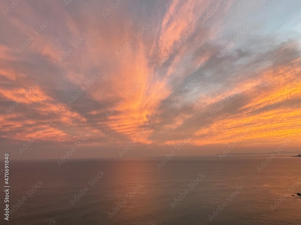 Obraz premium 伊良湖岬の夕焼け