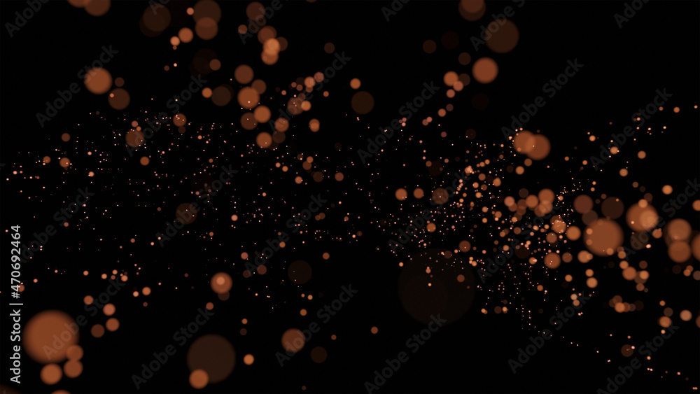 Abstract glowing particles