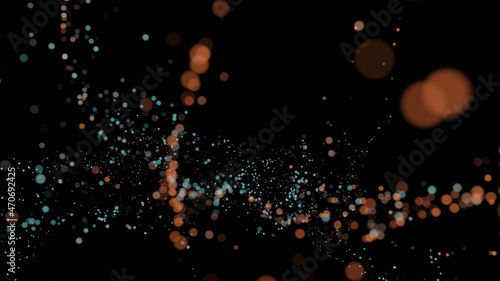 Abstract glowing particles