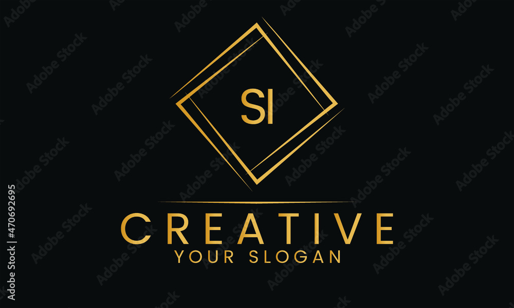 SI Logo Letter design template, Letter SI logo company design, Alphabet ...