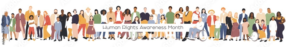 Human Rights Awareness Month banner. Human Rights Awareness Month banner.