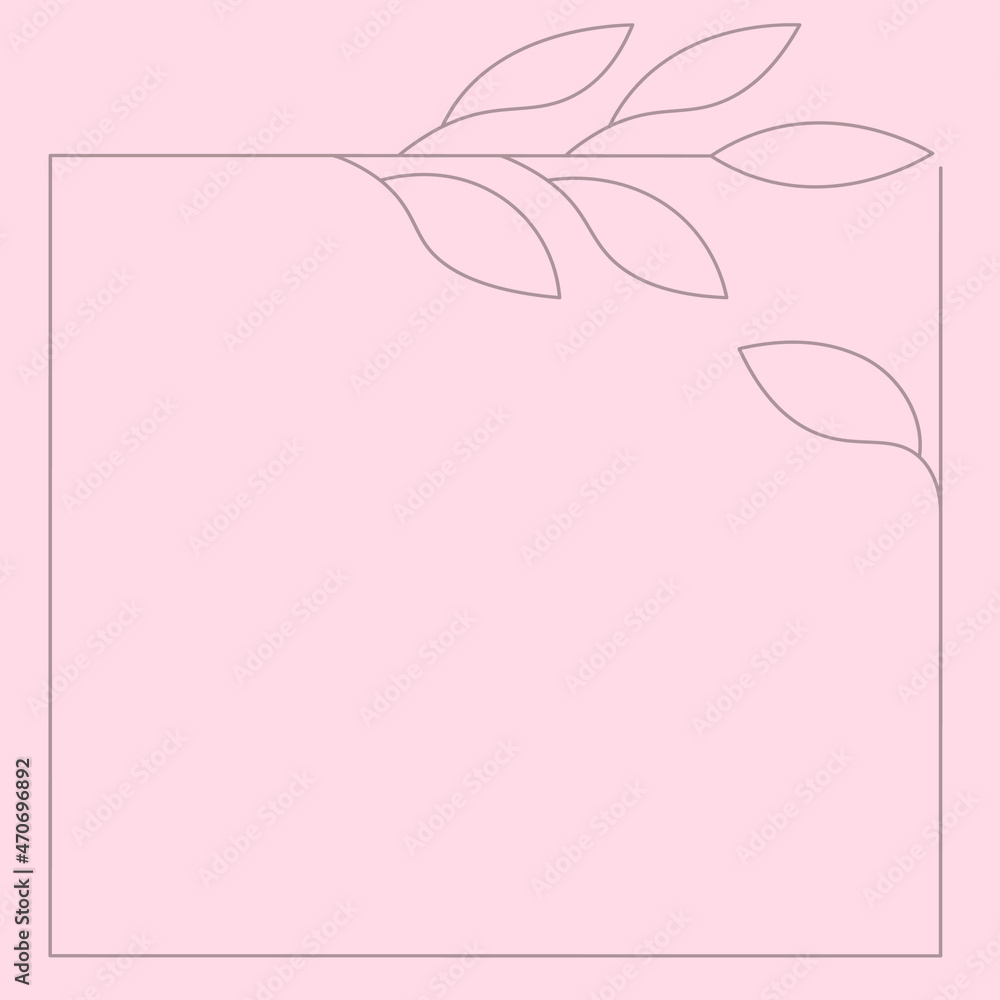 dark thin line on beige background, frame with floral ornament, social media publication template, postcard, poster, place for text, exquisite decoration, vector illustration dark thin line on beige background, frame with floral ornament, social media publication template, postcard, poster, place for text, exquisite decoration, vector illustration