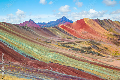 Vinicunca or Winikunka. Also called Montna a de Siete Colores. Mountain in the Andes of Peru © perekotypole