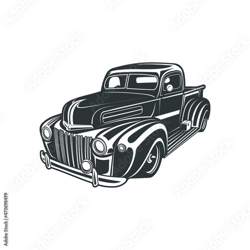 pickup truck silhouette classic