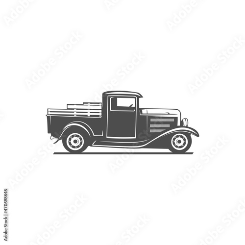 pickup truck silhouette classic