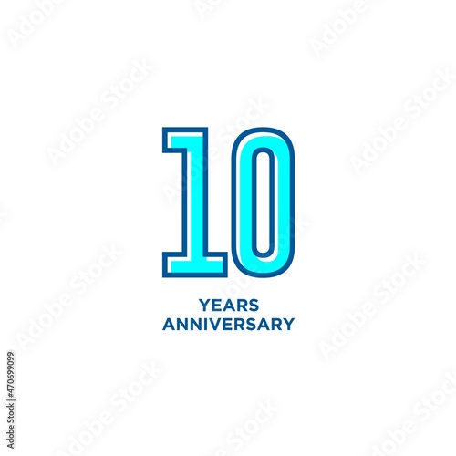 Template logo 10th Anniversary, Vector  Illustration, EPS10 © mz nu