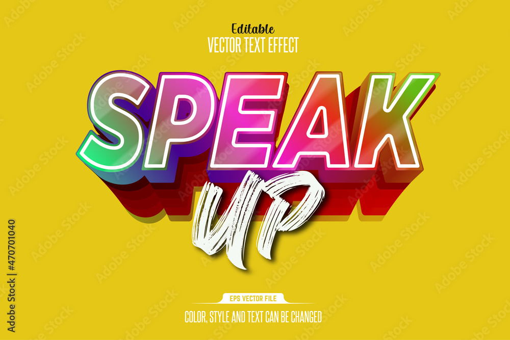 Speak Up Text Effect