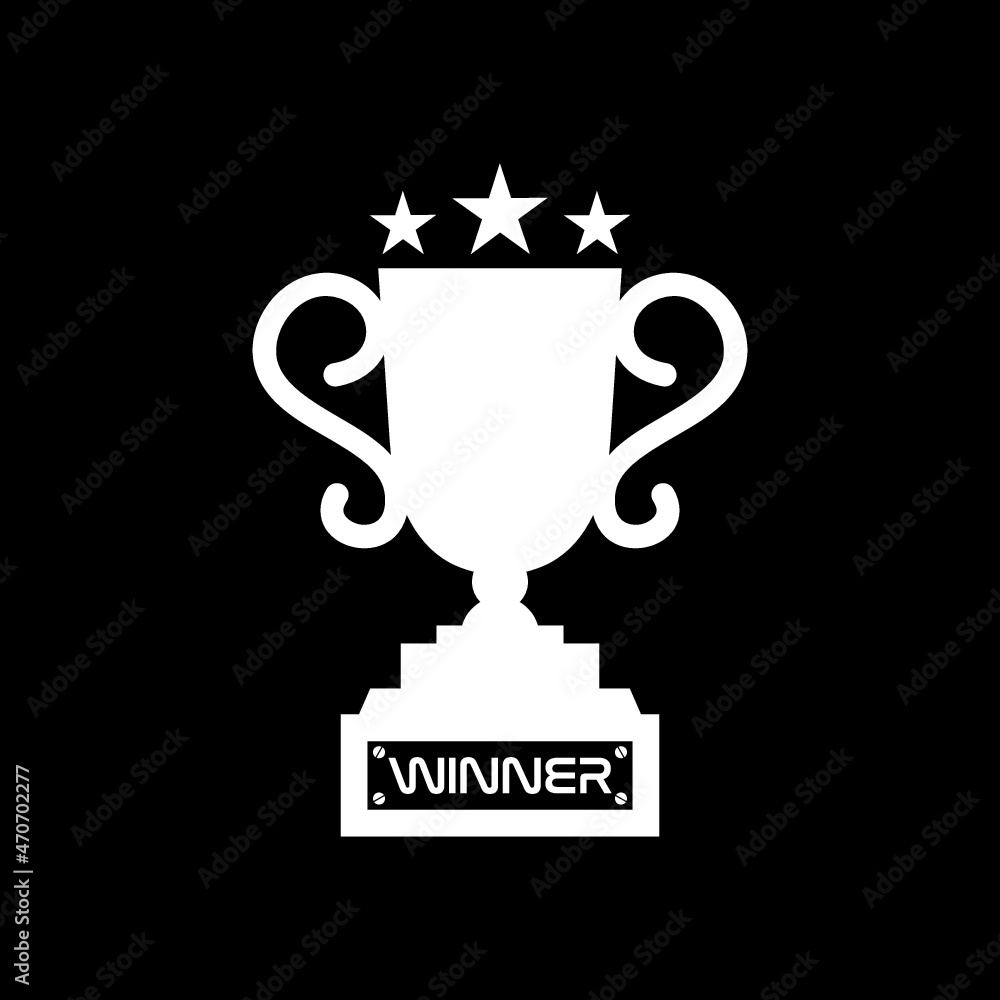 Award cup icon isolated on dark background Award cup icon isolated on dark background