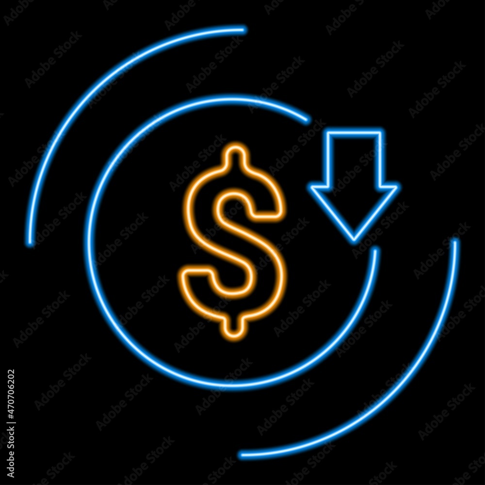cost reduction neon sign, modern glowing banner design, colorful modern design trends. Vector illustration. cost reduction neon sign, modern glowing banner design, colorful modern design trends. Vector illustration.