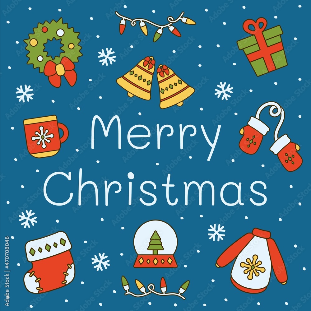 Holiday banner. Christmas and new year vector illustration. Cute elements. Holiday banner. Christmas and new year vector illustration. Cute elements.