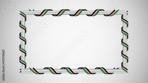 EPS10 Vector Patriotic background with UAE flag colors.