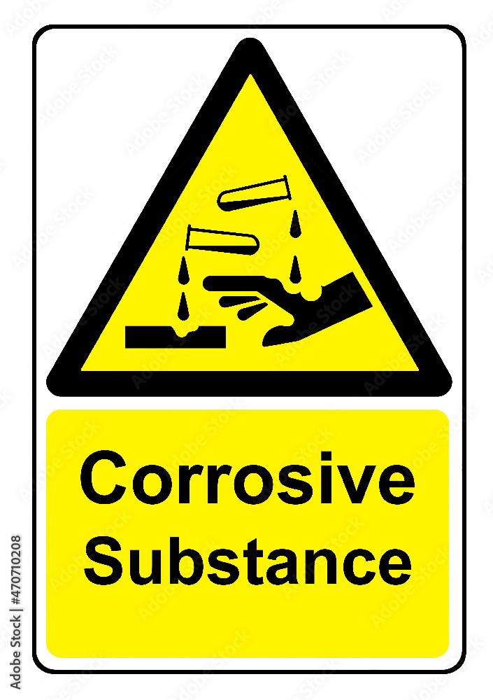 Corrosive substance causes severe skin burns and serious eye damage Corrosive substance causes severe skin burns and serious eye damage