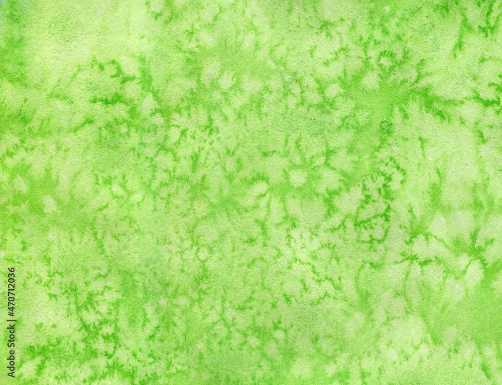 Bright watercolor textured yellow-green background with speckles. Salt Effects Bright watercolor textured yellow-green background with speckles. Salt Effects