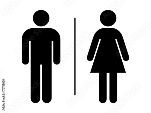 Male and female sign isolated