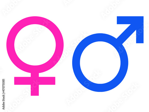 Male and Female symbol icon vector.